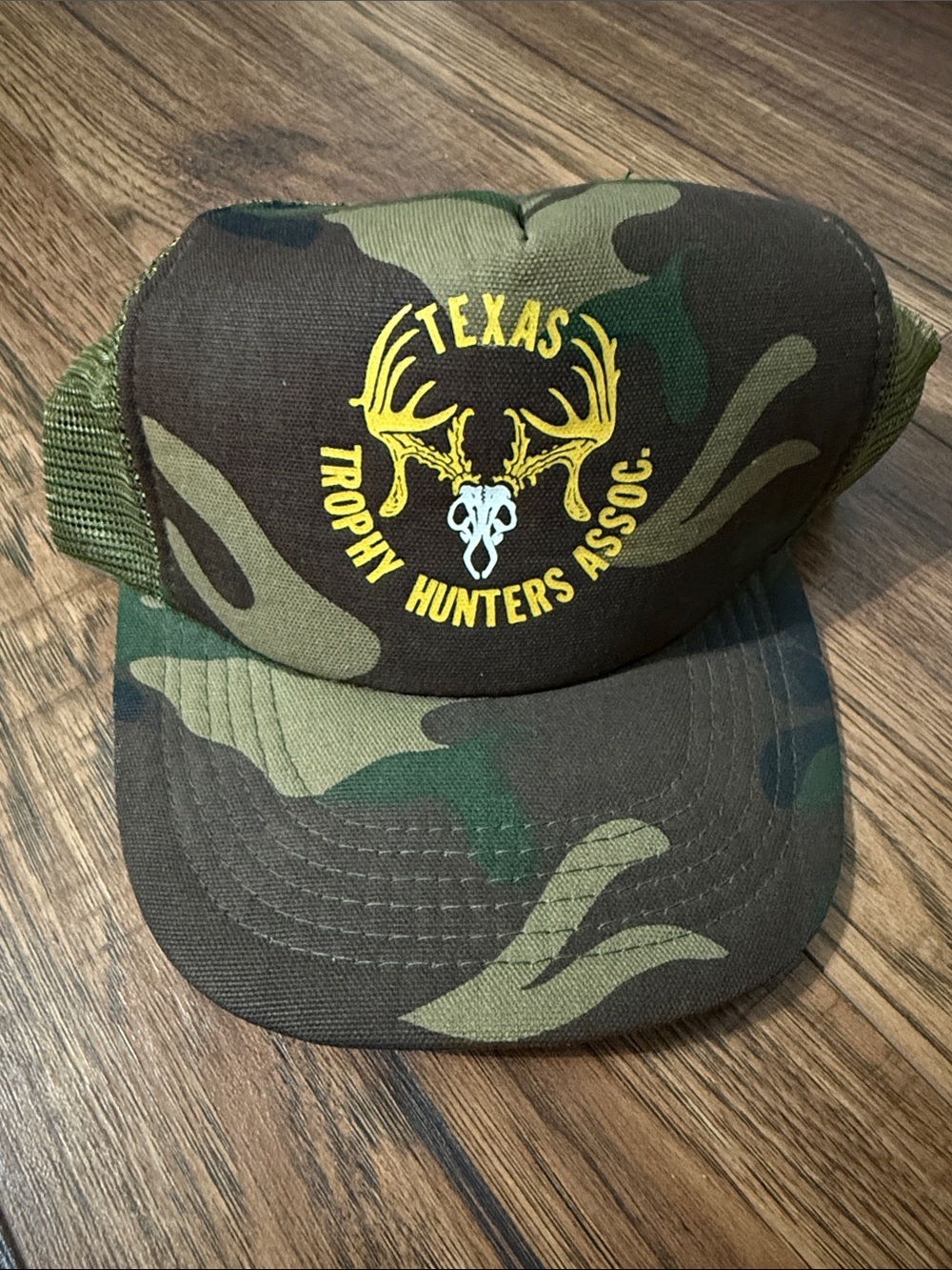 Texas Trophy Hunters Assoc. Camo Trucker Hat - Green/Brown